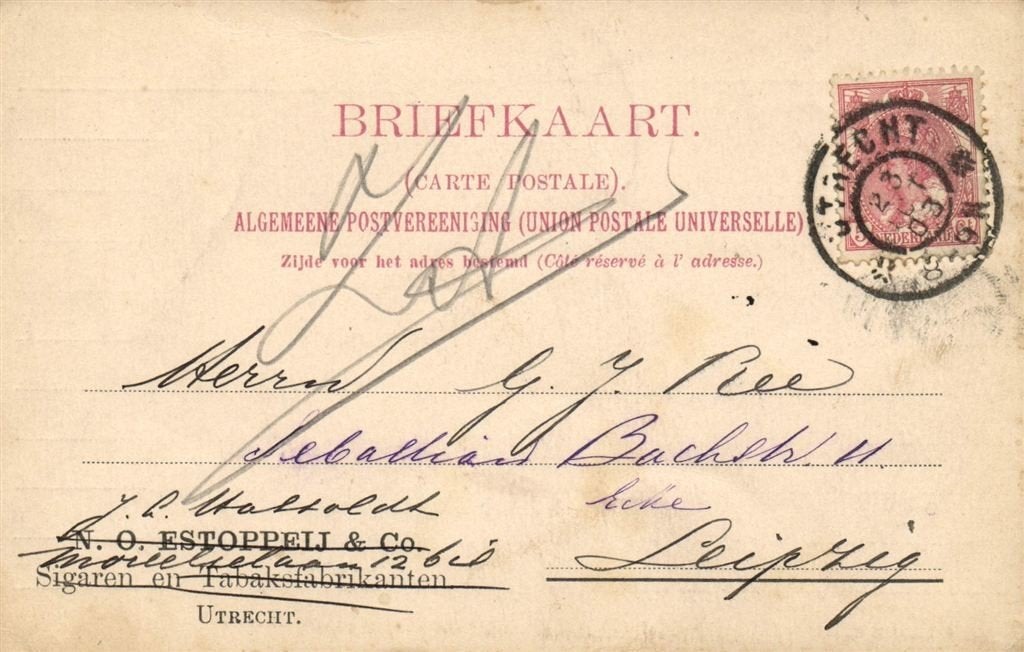 N.O. Estoppeij + Co., Utrecht - 10.1903 - briefkaart, Postzegels en Munten, Ophalen of Verzenden, Briefkaart