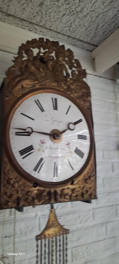 Comtoise maandloper met wekker, Antiek en Kunst, Antiek | Klokken, Ophalen of Verzenden