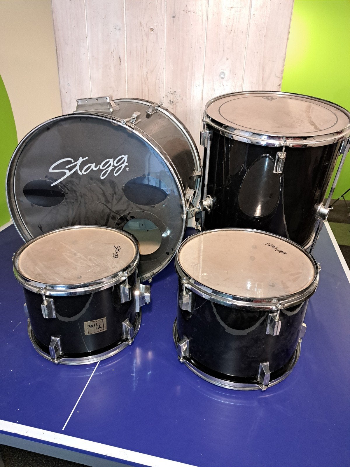 Stagg drumstel - Zwart (4-delig), Ophalen, Gebruikt, Overige merken