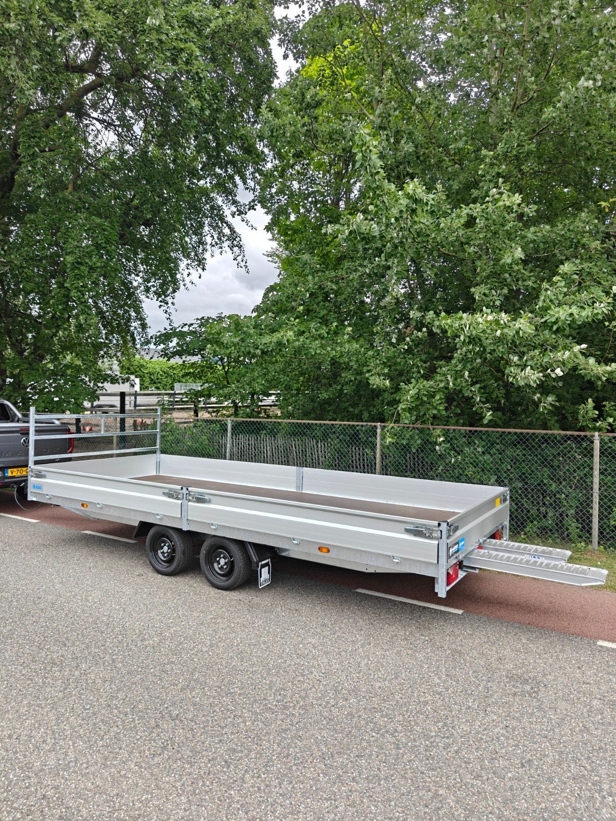 Demo Hapert plateau aanhanger 5x2 3500KG + rijplaten, Auto diversen, Aanhangers en Bagagewagens, Ophalen of Verzenden, Zo goed als nieuw