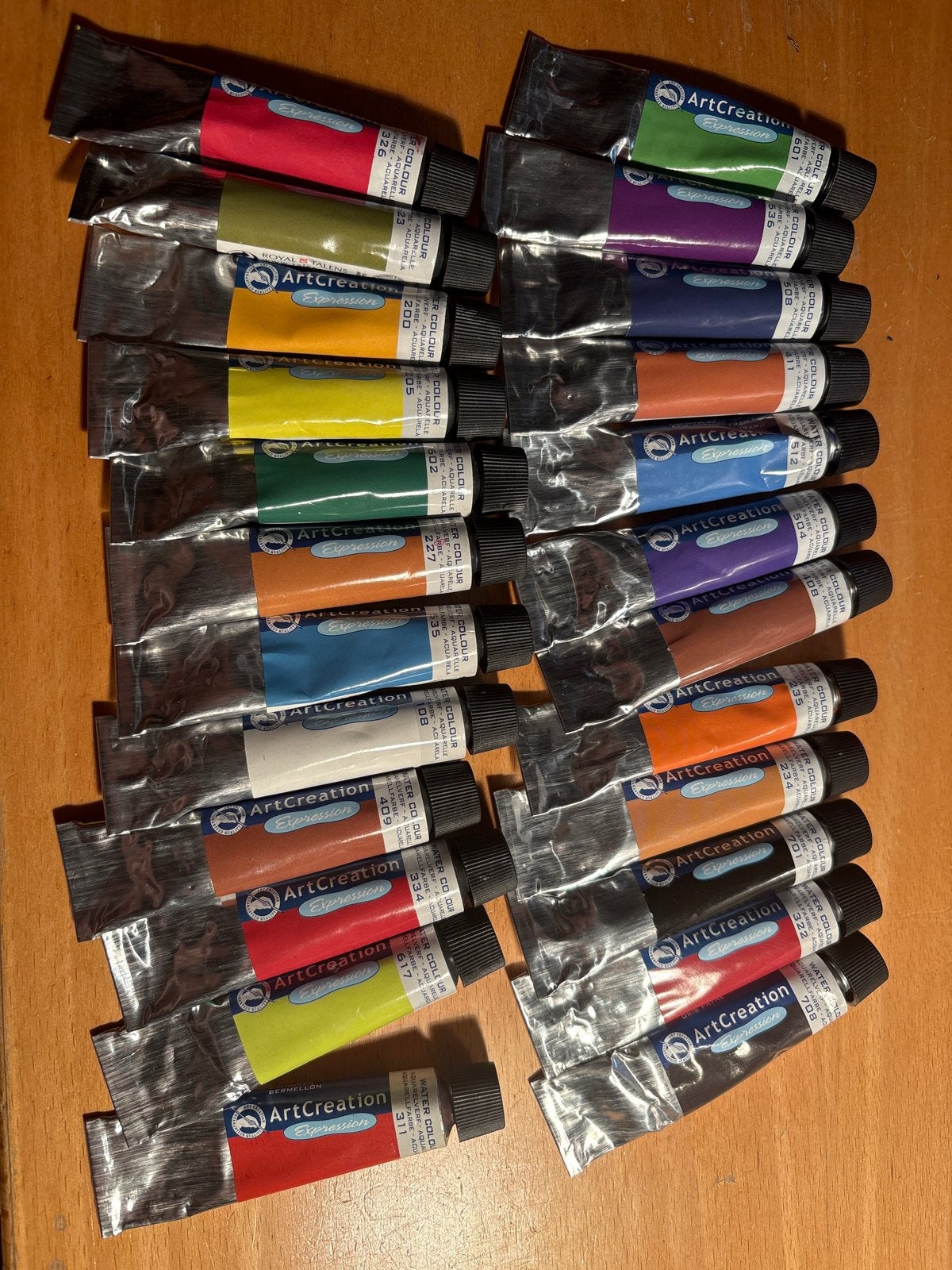 Grote set Talens ArtCreation aquarelverf tubes, Verzenden, Gebruikt, Waterverf