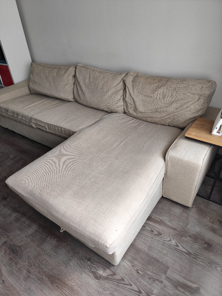Laatste kans: Ikea Kivik 3-zits bank met chaise longue, Ophalen, 250 tot 300 cm, Gebruikt, Driepersoons