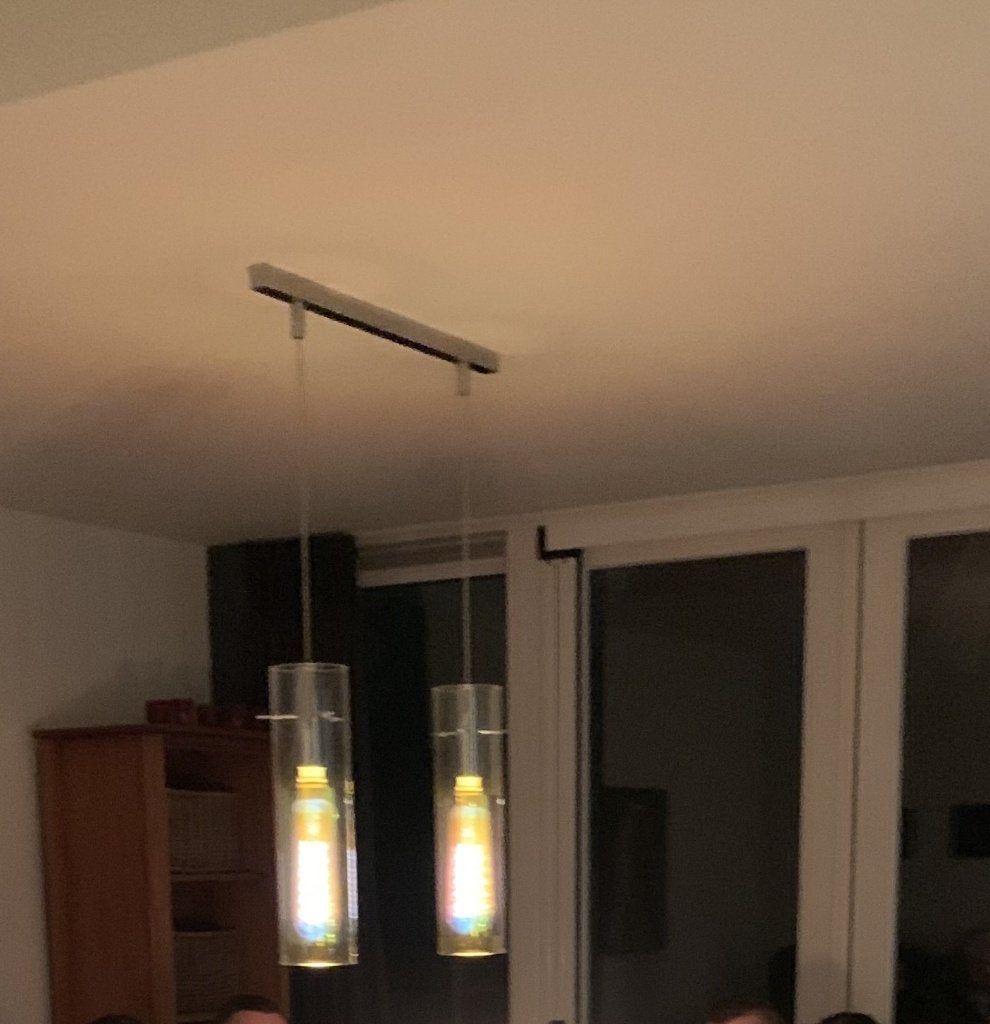 Hanglamp, Huis en Inrichting, Lampen | Hanglampen, Ophalen, Gebruikt, E27 (groot), Glas