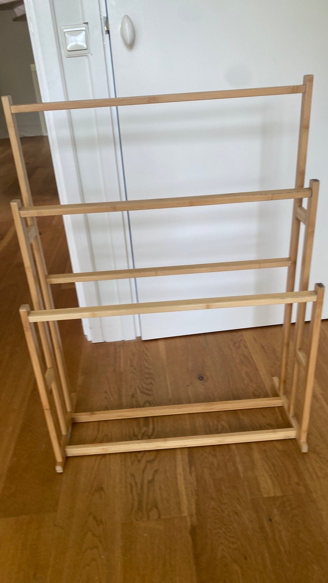 Bamboe handdoeken rekje,  Ikea, Ophalen, Zo goed als nieuw, Zwart