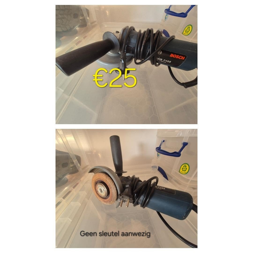 Bosch Haakse Slijpmachine PWS 7-125 - Gebruikt, Ophalen of Verzenden, Gebruikt, Minder dan 700 watt, Haakse handslijpmachine