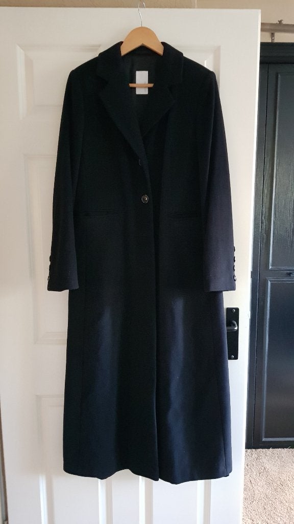Nieuw zwarte Cashmere/Wol Winterjas Erich Fend maat 36/38, Zwart, Nieuw, Maat 36 (S), Erich Fend