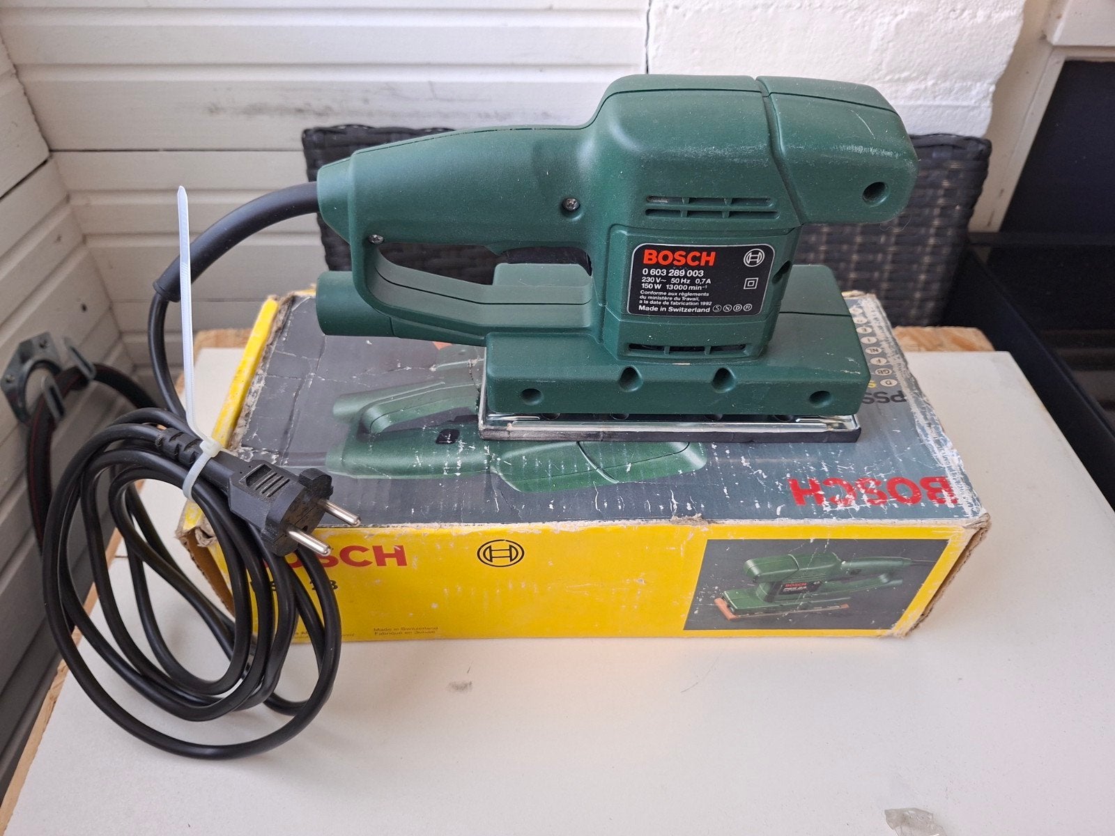 Bosch Vlakschuurmachine PSS  23A - 150W, Ophalen of Verzenden, Gebruikt, Minder dan 600 watt, Vlakschuurmachine