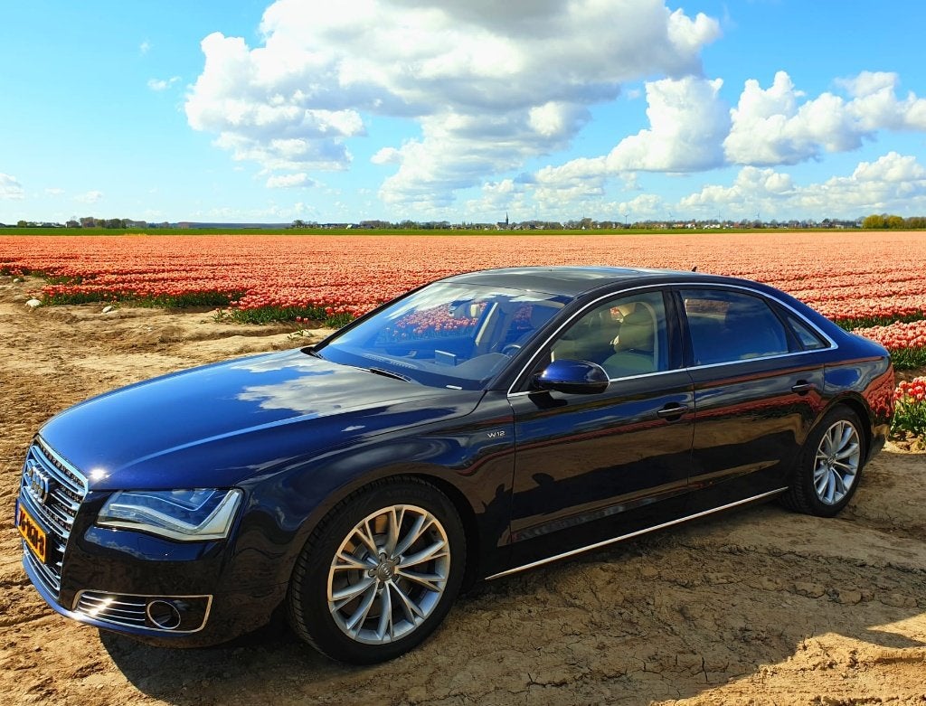 Audi A8 W12 6.3 FSI Quattro Lang 2011 Blauw - 500PK!, Automaat, 6299 cc, 501 pk, 12 cilinders