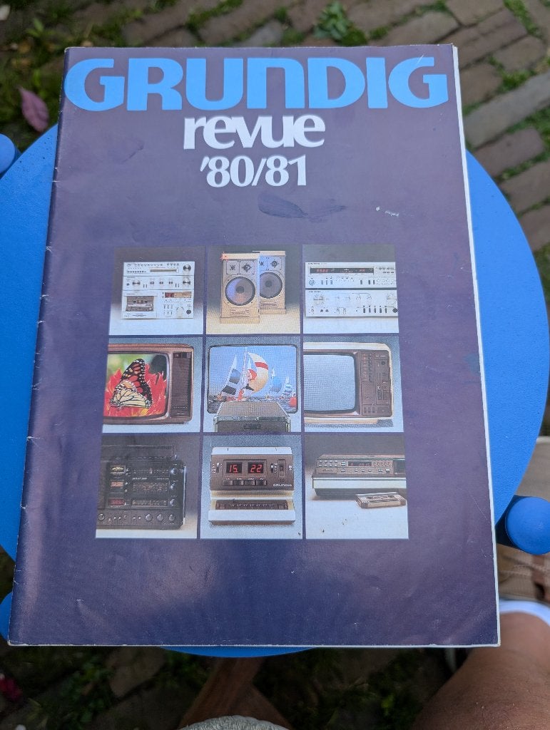Grundig folder met o.a. video 2000, Verzamelen, Ophalen of Verzenden