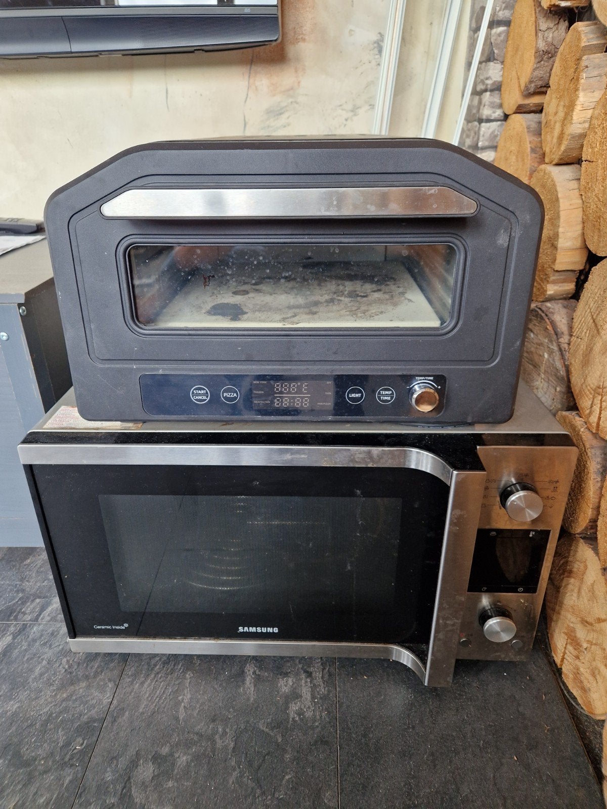 Elektrische pizza oven, Witgoed en Apparatuur, Ophalen, Minder dan 45 cm, Pizzaoven, Gebruikt