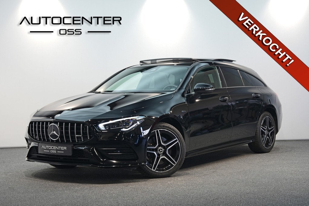 Mercedes-Benz CLA-Klasse Shooting Brake 250 e AMG ✅ PANO, Gebruikt, Zwart, 1650 kg, Zwart
