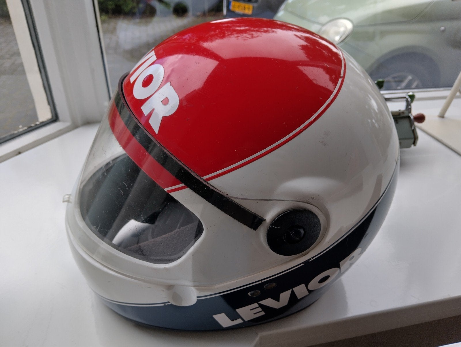 Vintage Levior Integraalhelm Maat 57, Motoren, Overige merken, M, Ophalen of Verzenden, Integraalhelm