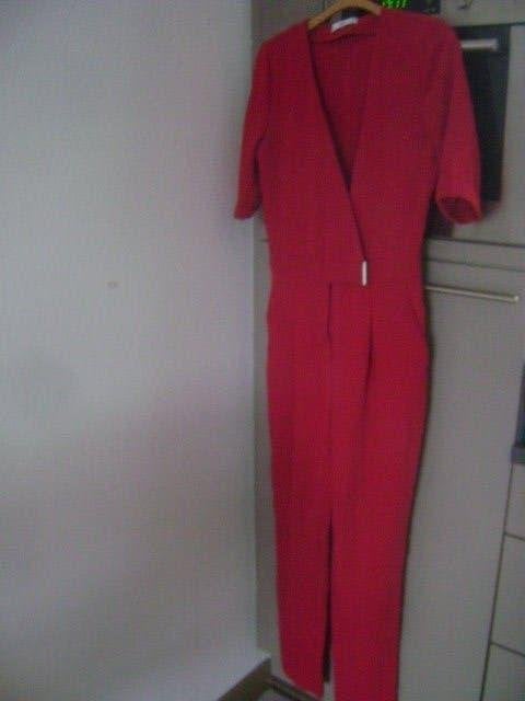 mooie z.g.a.n rode jumpsuit maat S, Kleding | Dames, Jumpsuits, Ophalen of Verzenden, Zo goed als nieuw, Maat 38/40 (M), Rood