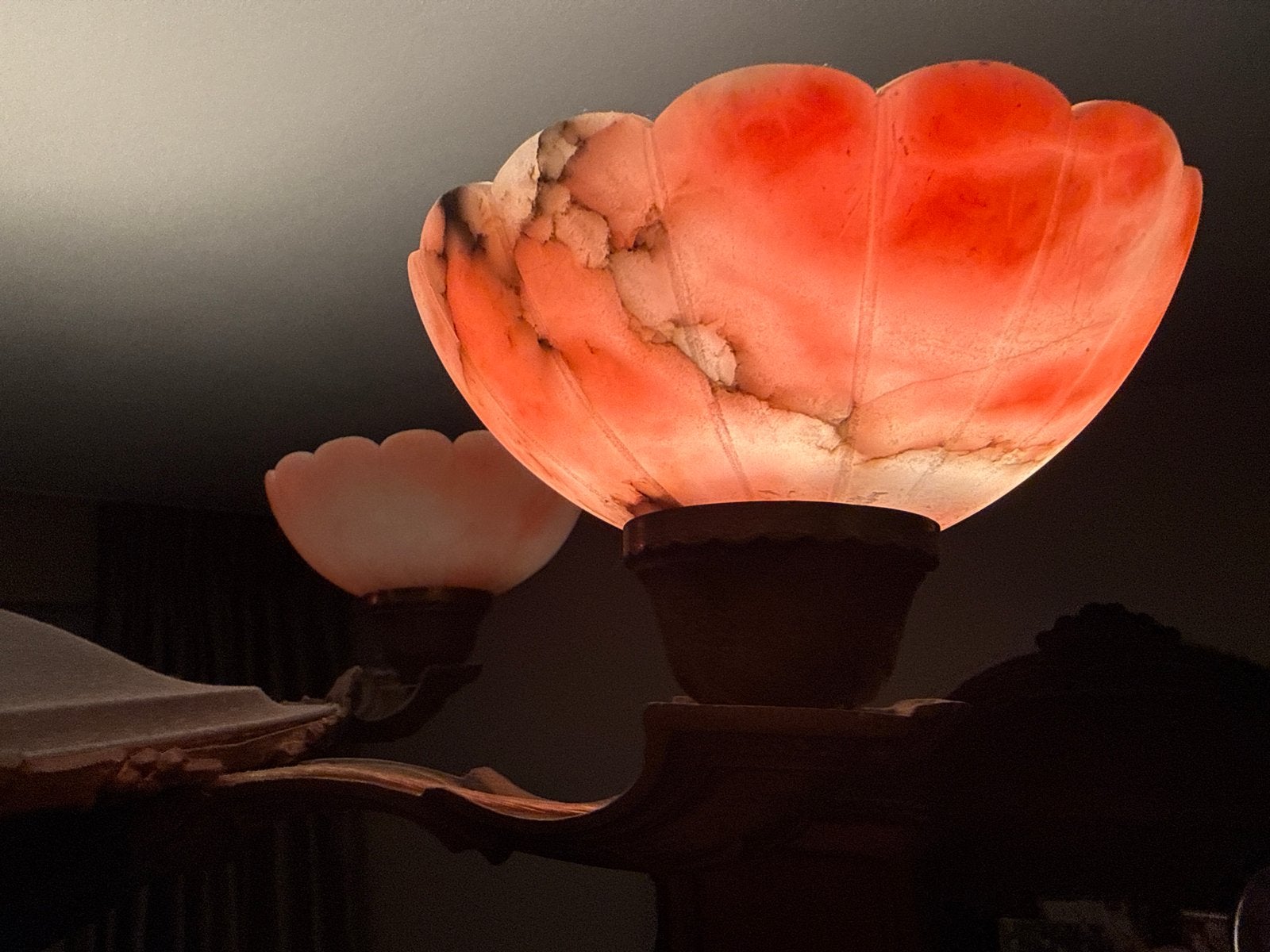 Antieke Alabaster Hanglamp - 5 Lichten, Ophalen