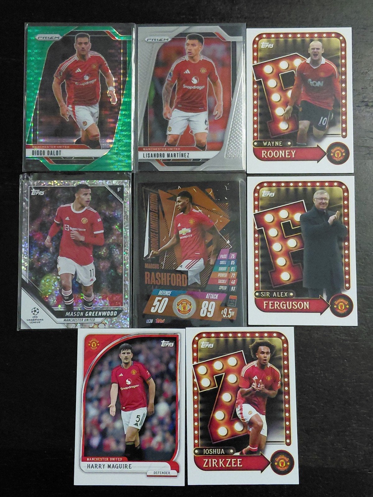 Manchester United Voetbalkaarten Collectie (7 stuks), Ophalen of Verzenden, Zo goed als nieuw, Buitenlandse clubs, Spelerskaart