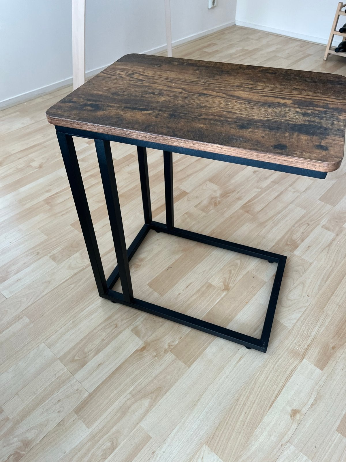 Bijzettafel industrieel staal houtlook voor bij de bank, Gebruikt, Industrieel, Rechthoekig, Ophalen