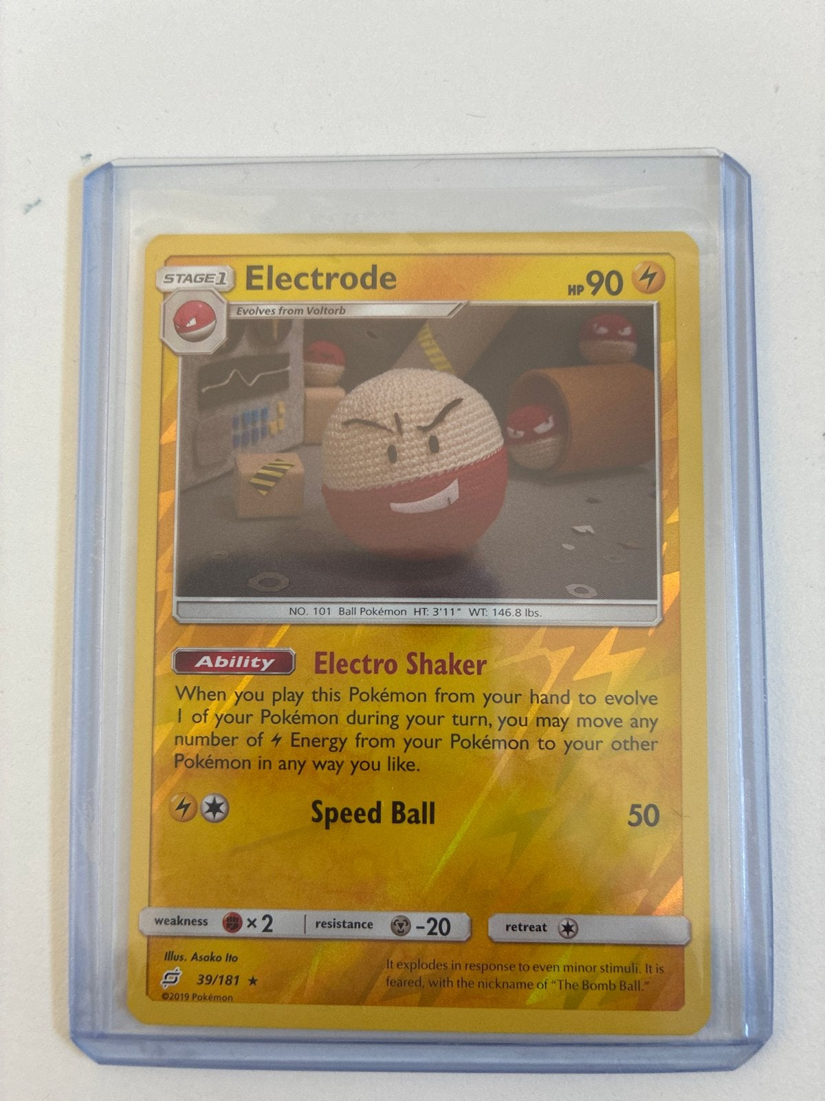 Asako Ito Electrode 39/181 Reverse Holo - Pokémon Kaart, Ophalen of Verzenden, Zo goed als nieuw, Losse kaart, Foil