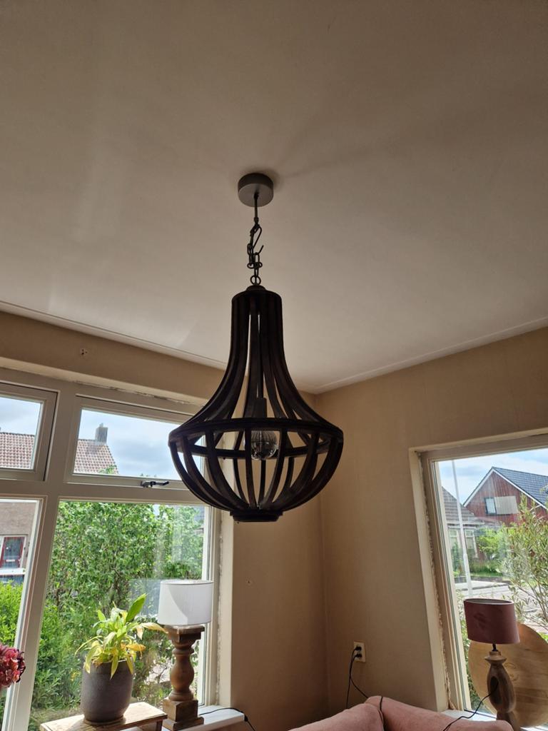 Nette houten lamp, Huis en Inrichting, Ophalen of Verzenden, Zo goed als nieuw