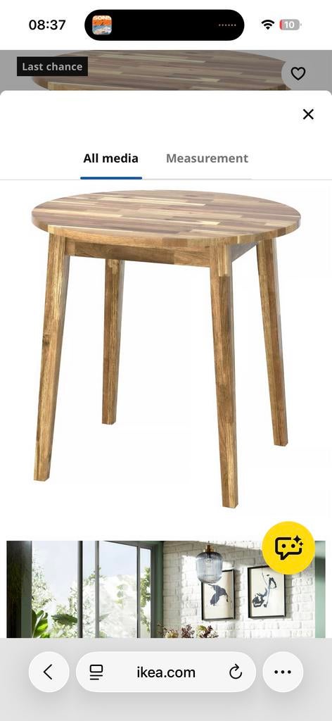 Ronde eettafel NACKANÄS ikea, Ophalen, Zo goed als nieuw