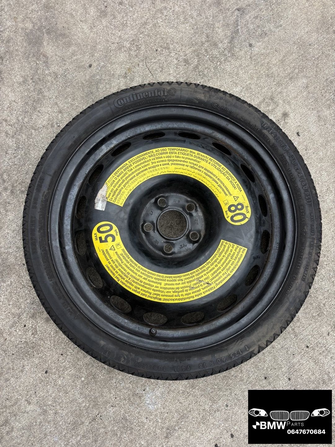 Thuiskomer reservewiel 18” VW Polo GTI 6R 6C, Gebruikt, -, -, Banden en Velgen