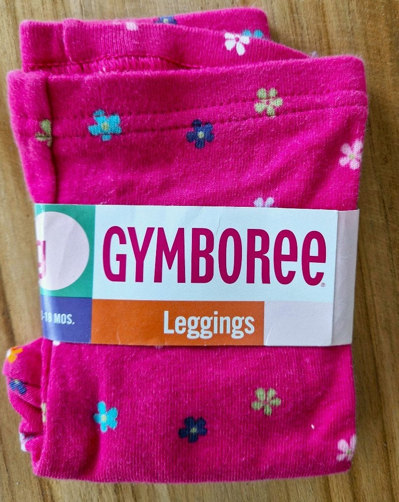 Maat 86 Roze gebloemde Gymboree legging NIEUW (0913), Broekje, Meisje, Gymboree, Nieuw