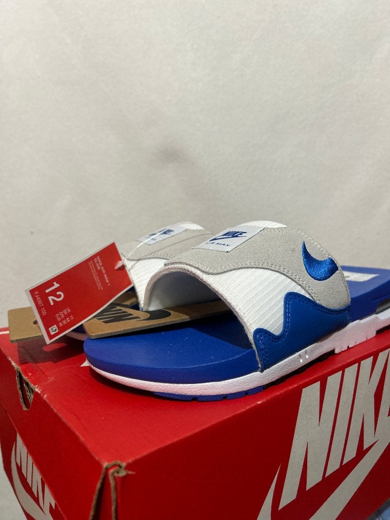 NIEUW IN DOOS! Maat 46 - Nike Air Max 1 Slide Royal Blue, Slippers, Nike, Nieuw, Nike