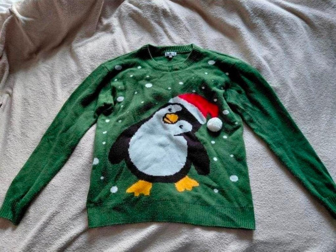 Up2Fashion Kerst Trui Penguin maat M Groen., Maat 38/40 (M), Up2Fashion, Ophalen of Verzenden, Zo goed als nieuw