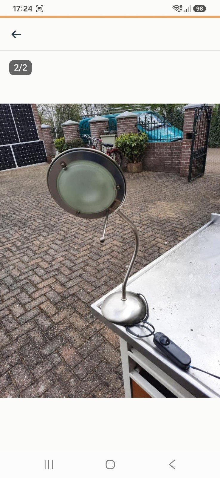 schemerlamp/bureaulamp, Ophalen, Loeplamp