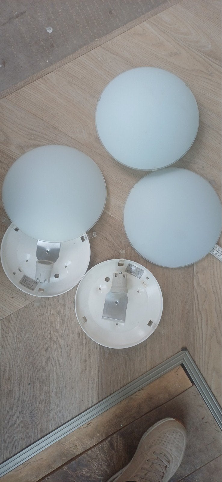 3x IKEA plafonnière glas Ø25cm, Ophalen of Verzenden, Glas