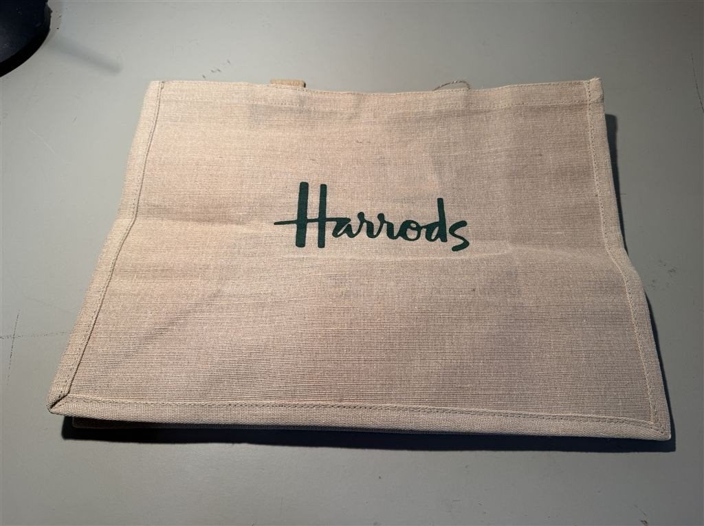 Jute tas - Harrods London Jute Shopper Bag, Verzamelen, Ophalen of Verzenden, Nieuw, Gebruiksvoorwerp