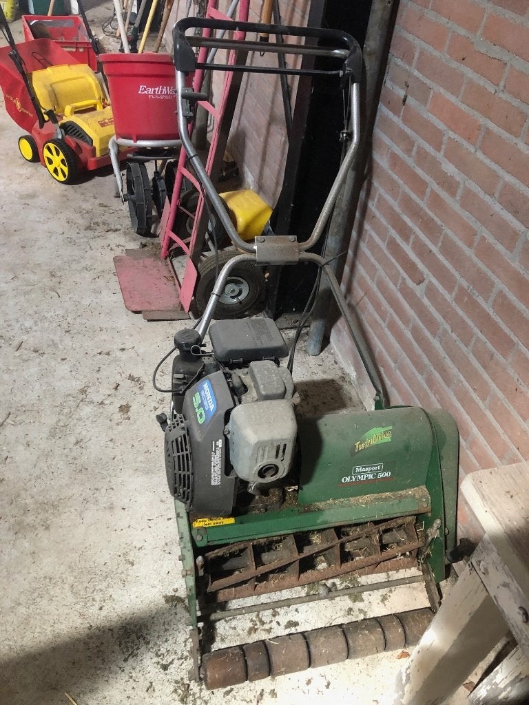 Honda 5 pk grasmaaier, Balkmaaier, Ophalen, Gebruikt, 50 cm of meer