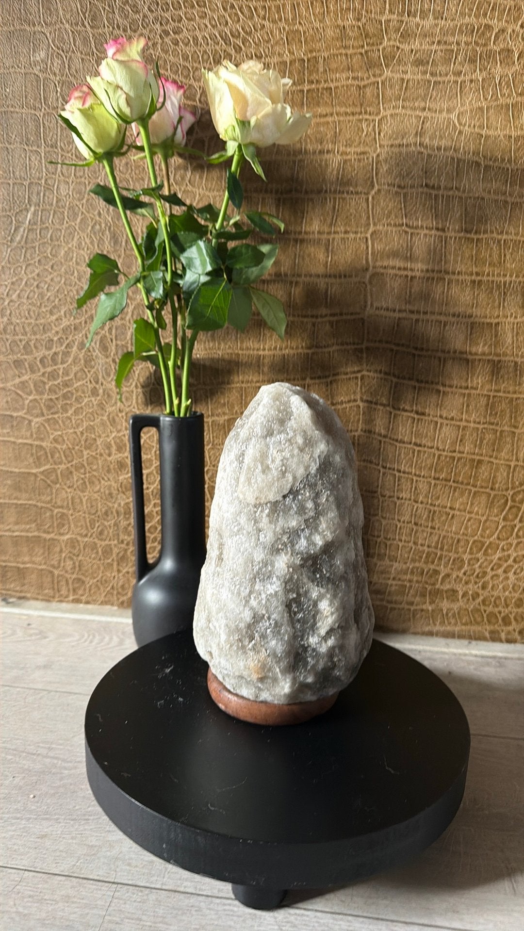 Zoutlamp meerdere varianten wit /zwart / oranje, Ophalen of Verzenden, Mineraal