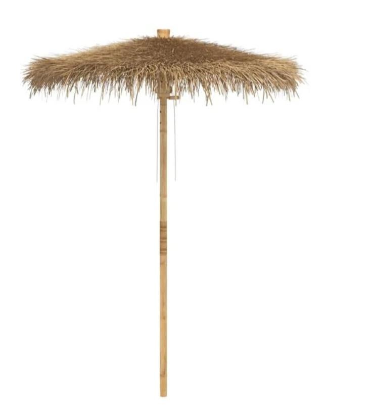 AANBIEDING | Parasol Tiki met luifel 180 cm bamboe! GRTS BEZ, Tuin en Terras, Parasols, Verzenden, Nieuw, Minder dan 1 meter, Stokparasol