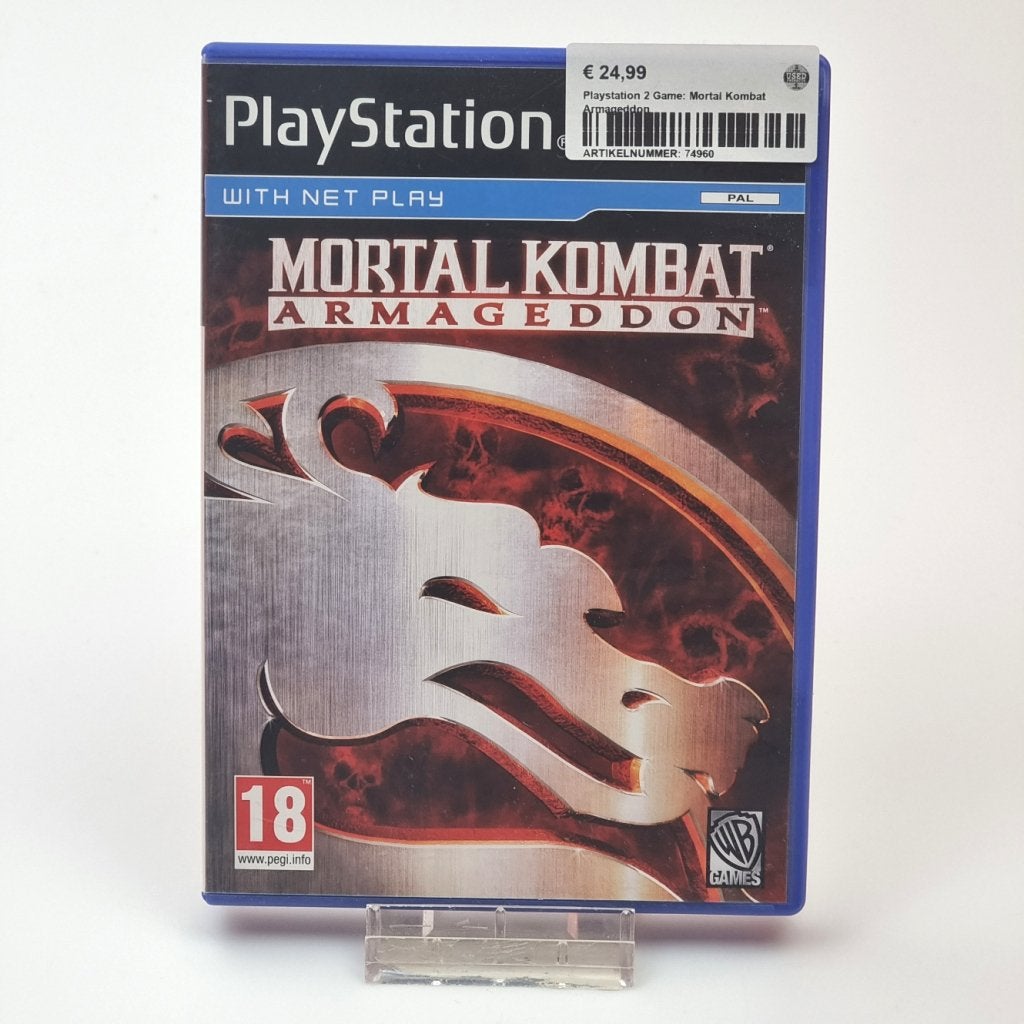 Playstation 2 Game: Mortal Kombat Armageddon, Sony, Zo goed als nieuw, Support@sony.com, 1-7-1 Konan, Minato-ku
Tokyo 108-0075
Japan
