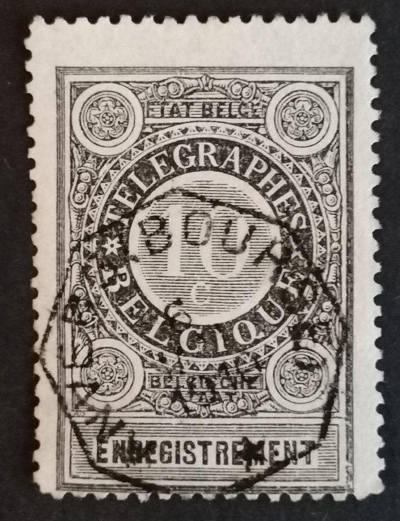 België - nr. 18 Telegraaf met stempel Anvers (Bourse), Ophalen of Verzenden, Gestempeld