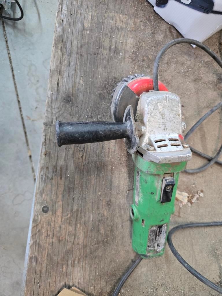 Te koop slijper met komstraaldraad borstel, Ophalen, Gebruikt, 1000 watt of meer, Haakse handslijpmachine