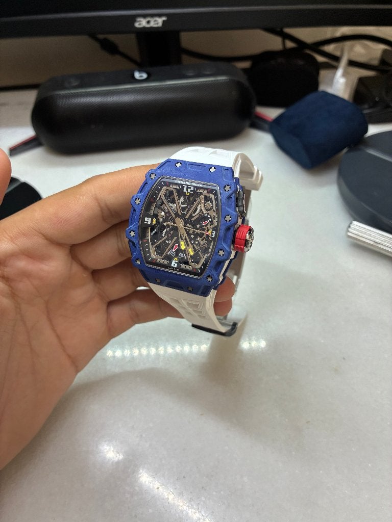richard mille 35-03 blauw met wit, Sieraden, Tassen en Uiterlijk, Horloges | Heren, Ophalen of Verzenden, Nieuw, Overige merken