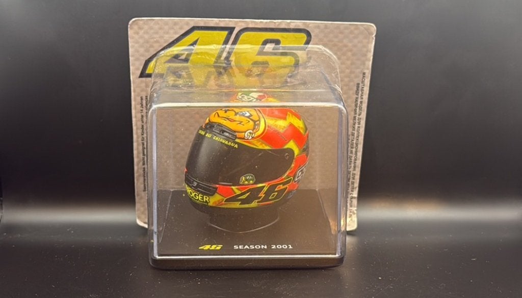 AGV Valentino Rossi motorhelm #46 2001 schaal 1:5, Ophalen of Verzenden, Nieuw, Motor