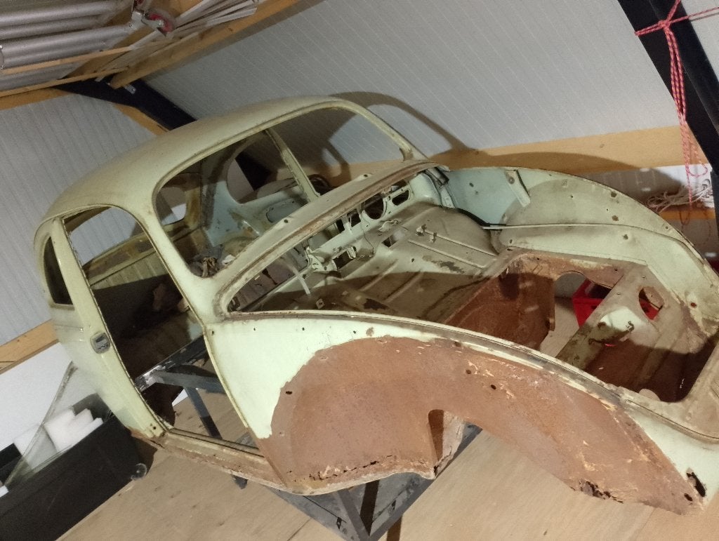 VW Kever 1961 Dickholmer project Berylgrün D, Ophalen, Gebruikt, Oldtimer onderdelen