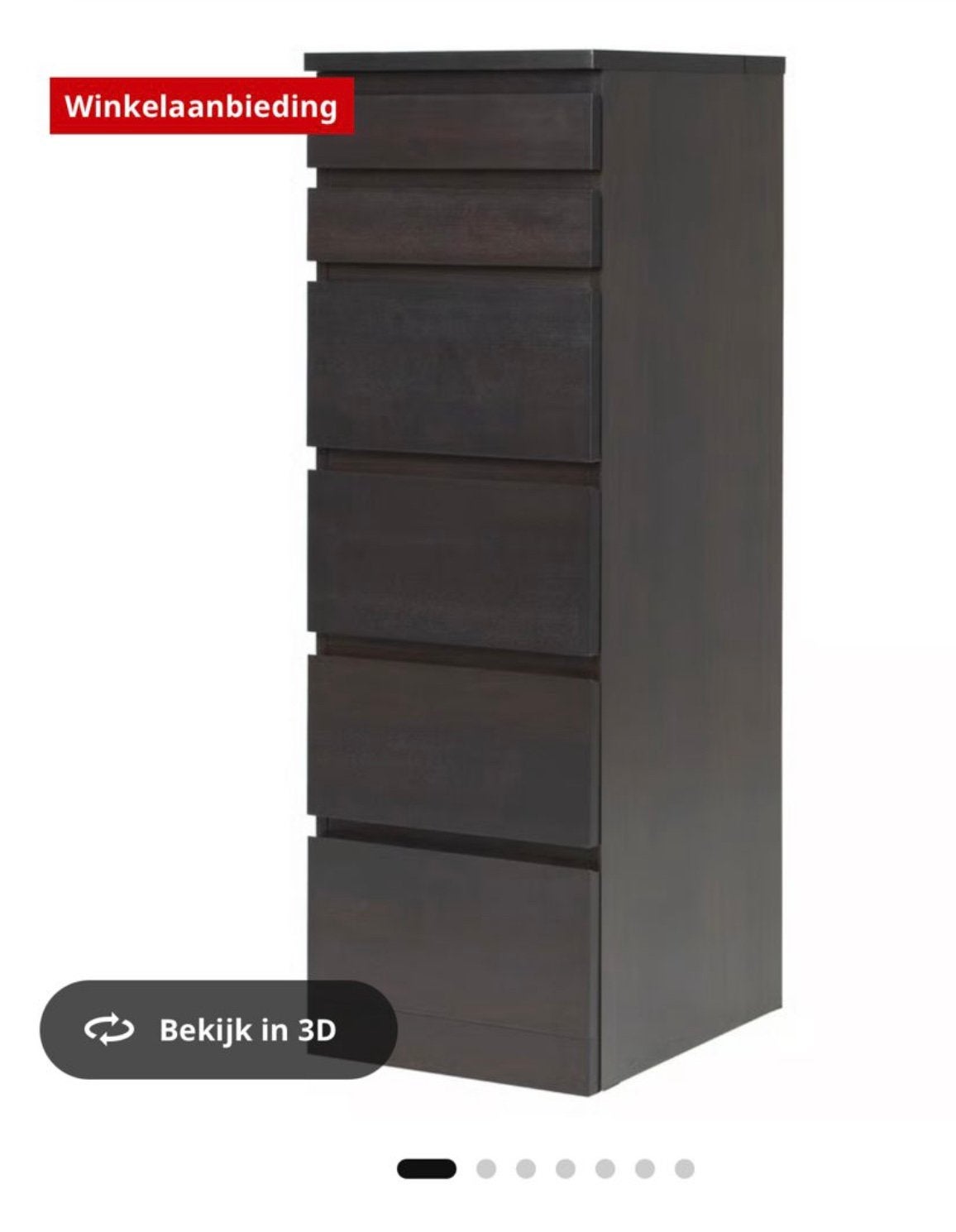 IKEA MALM Spiegelkast - Nieuw in doos, Ophalen, Minder dan 50 cm, 5 laden of meer, 100 tot 150 cm
