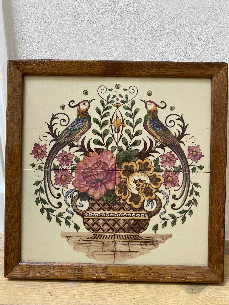 Tegeltableau met vogels, Ophalen of Verzenden