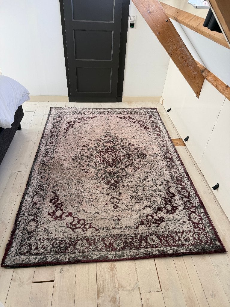 Vintage vloerkleed oud roze 160 x 230 cm, Ophalen, Gebruikt, 200 cm of meer, 200 cm of meer