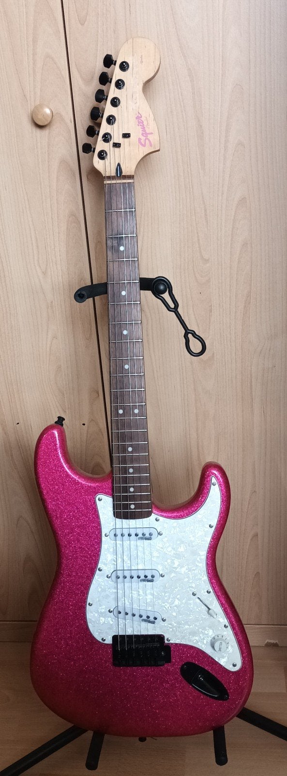 Squier Affinity Stratocaster - pink sparkle, Ophalen of Verzenden, Solid body, Overige merken