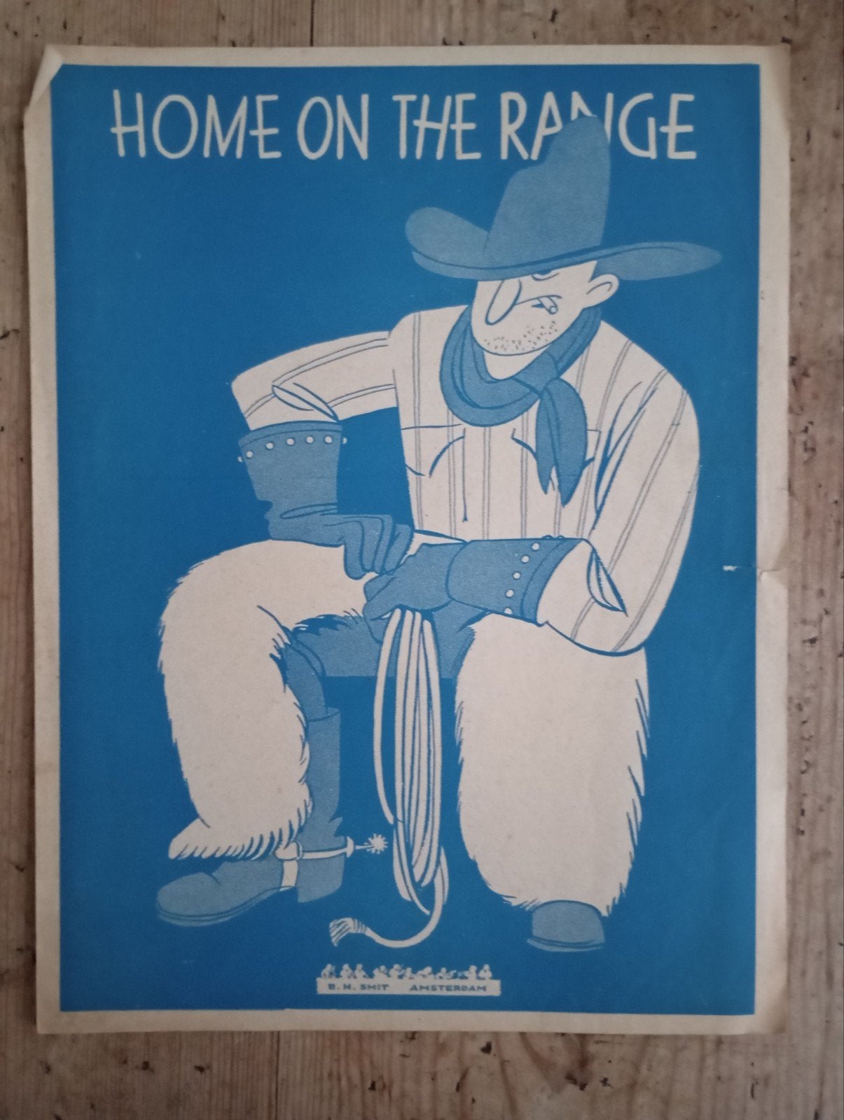 Vintage Home on the Ranch Poster muziek, Ophalen of Verzenden, Reclamebord