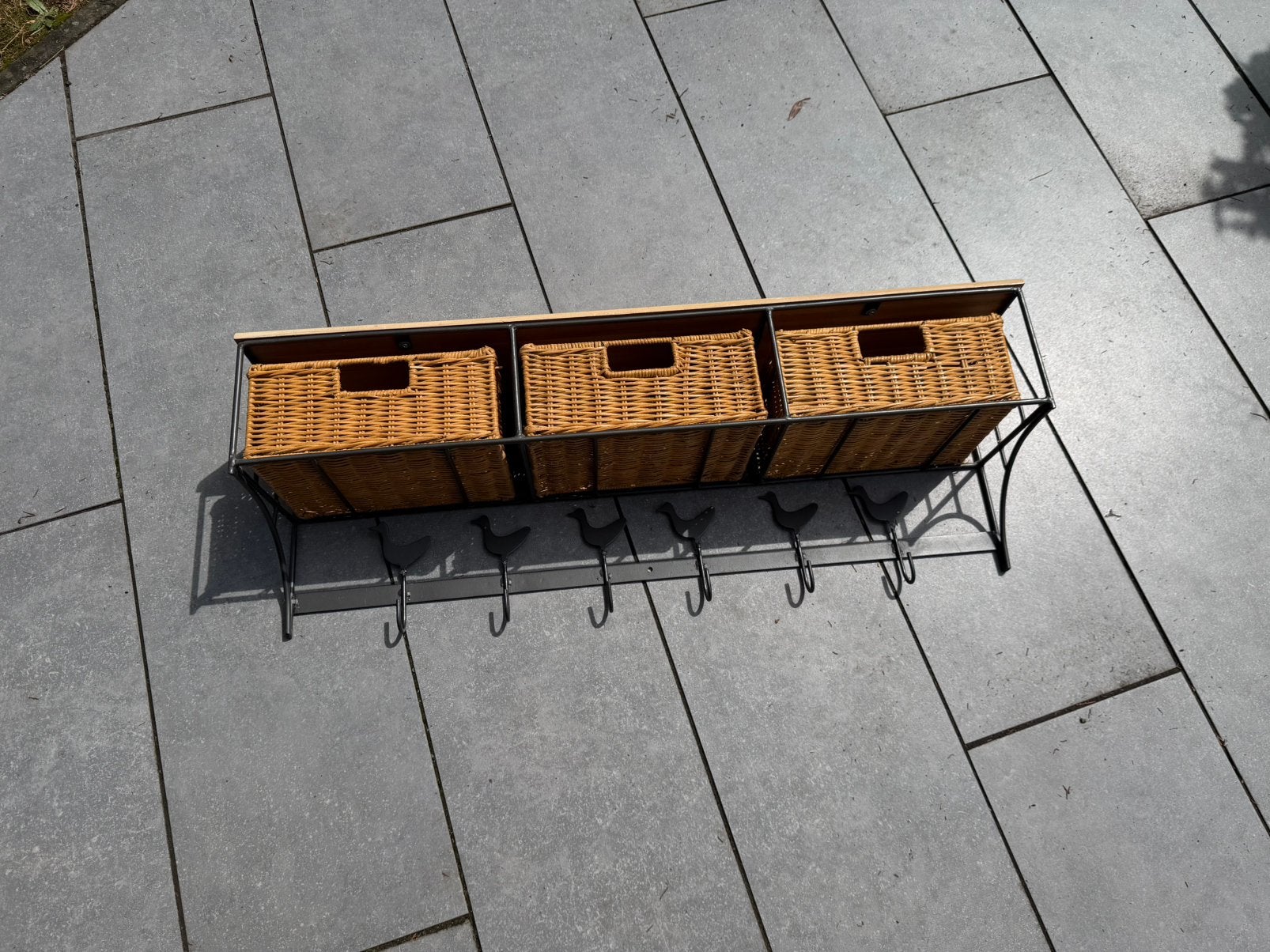 Nette kapstok met 3 mandjes, Zo goed als nieuw, Minder dan 100 cm, Hout, Ophalen