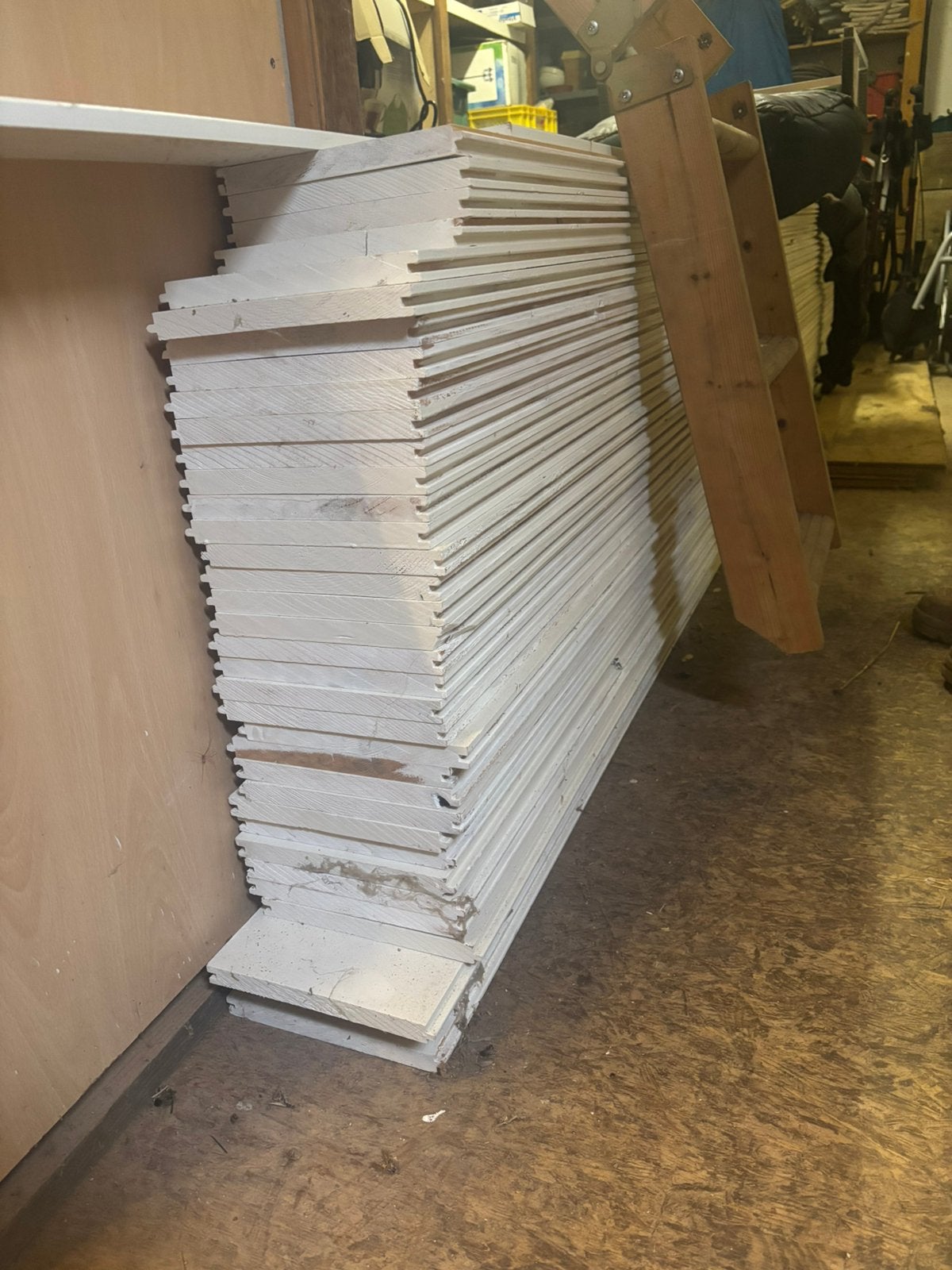 Vloerdelen met veer en groef, Ophalen, 25 tot 50 mm, Zo goed als nieuw, Plank
