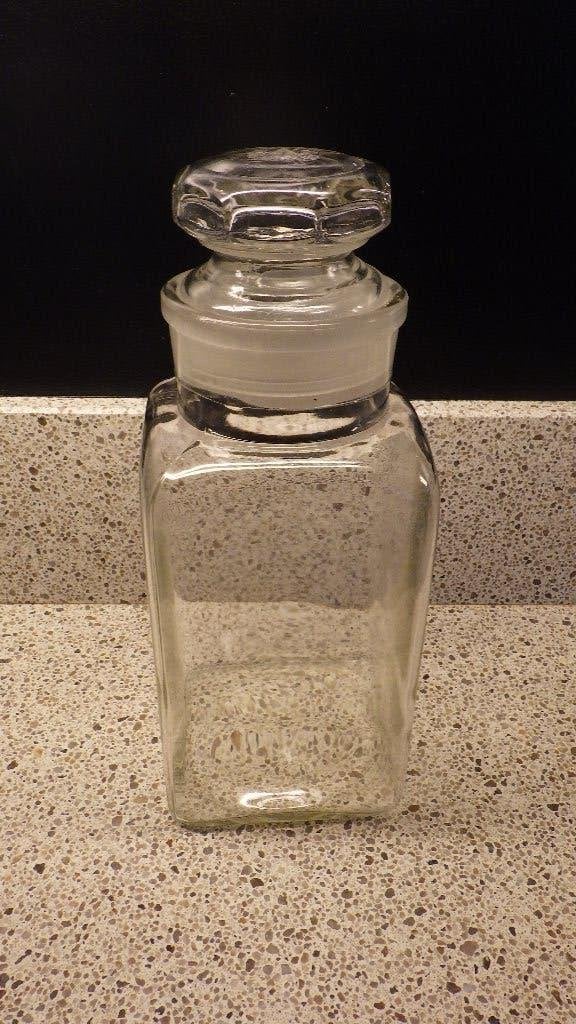 mooie retro glazen (snoep)pot, Ophalen of Verzenden, Huis en Inrichting