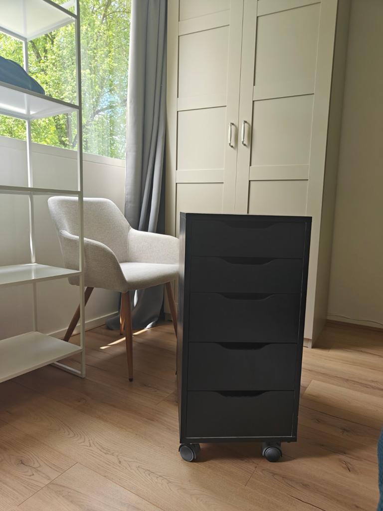 IKEA Alex op wieltjes - Zwart, Huis en Inrichting, Ophalen, Minder dan 50 cm, Gebruikt, Modern, functioneel