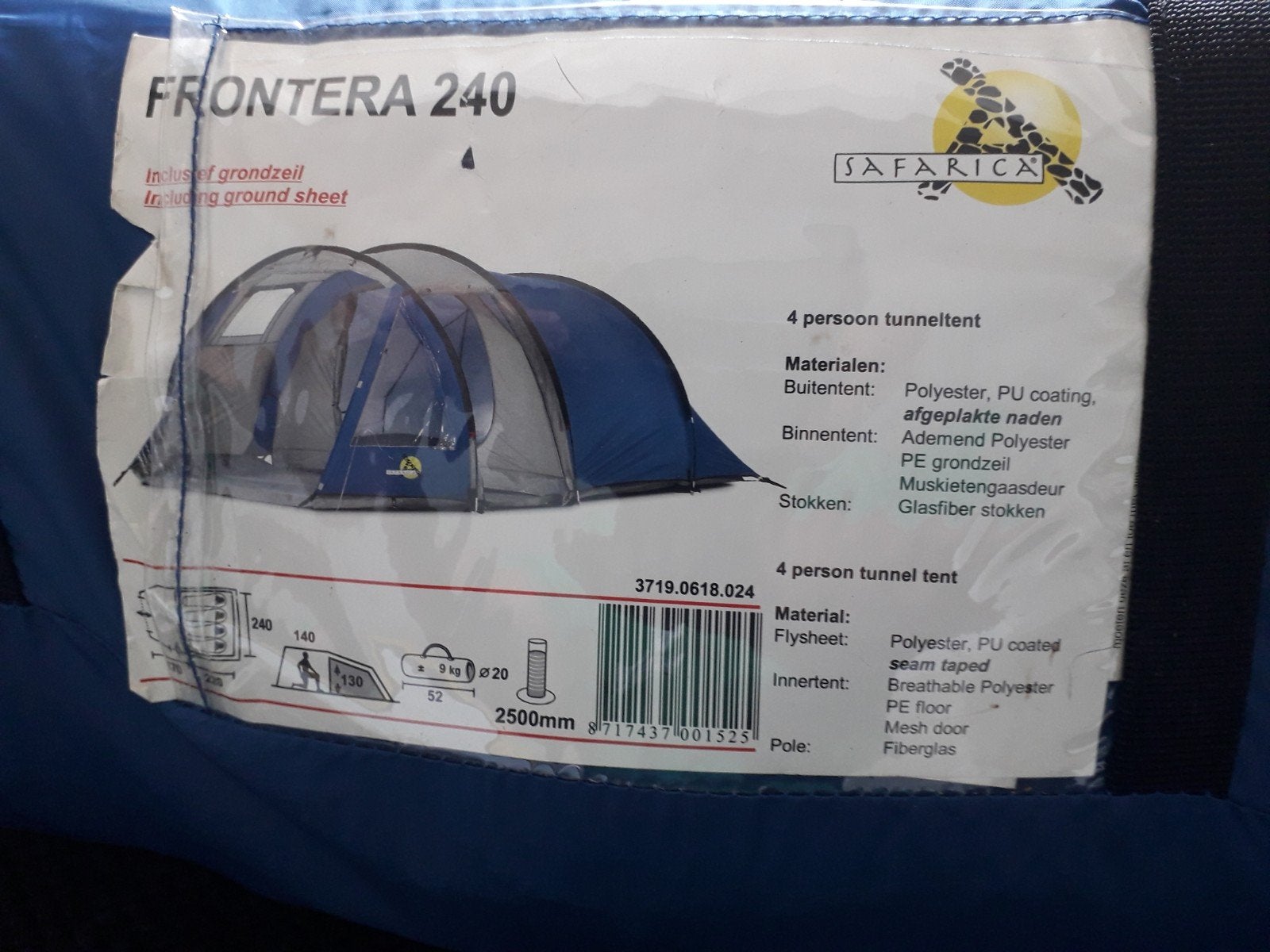 4 persoons tent Frontera met gratis pop up tentje., Ophalen, Tot en met 2