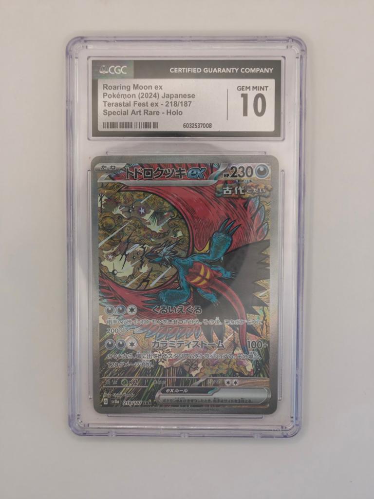Roaring Moon ex Pokémon (2024) Japans CGC Gem Mint 10, Ophalen of Verzenden, Nieuw, Losse kaart, Foil